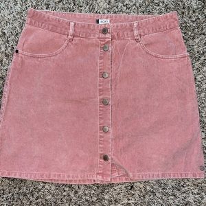 Roxy pink corduroy skirt.